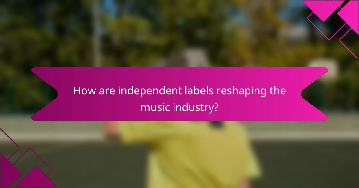 How are independent labels reshaping the music industry?