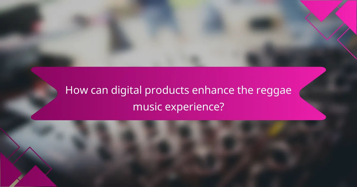 How can digital products enhance the reggae music experience?