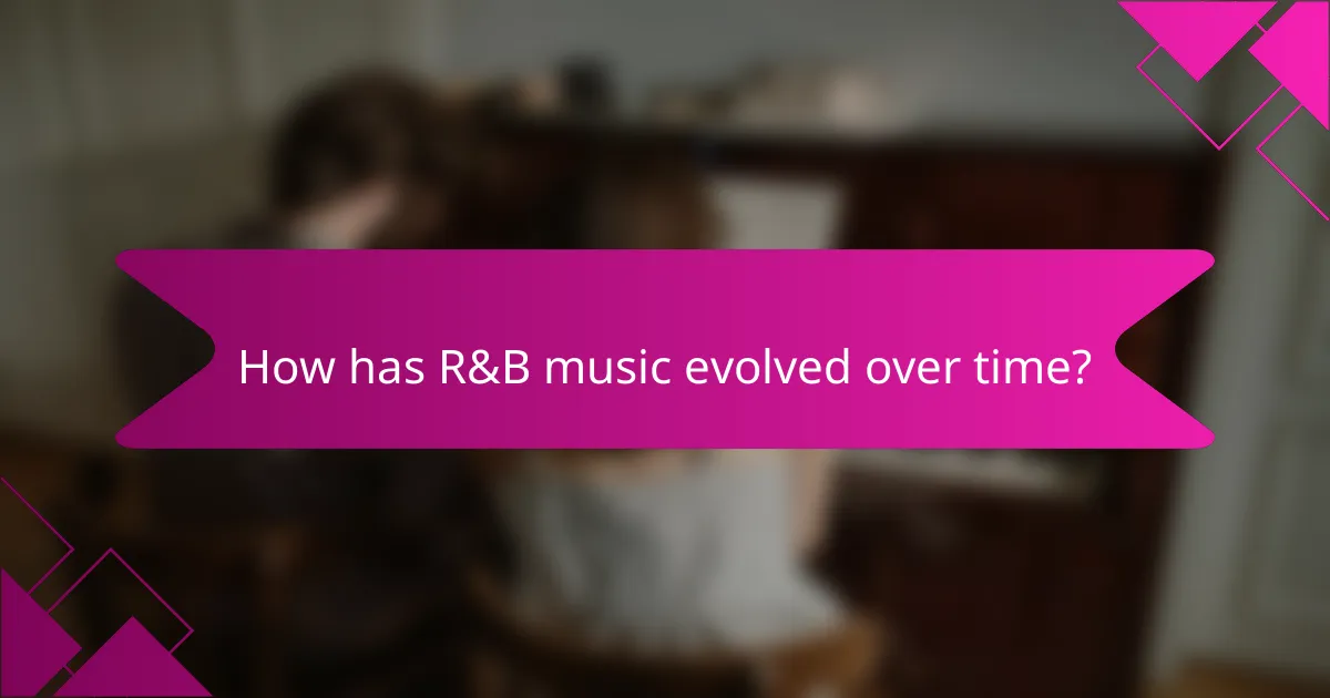 How has R&B music evolved over time?