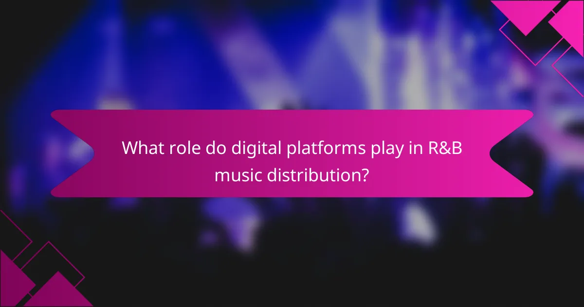 What role do digital platforms play in R&B music distribution?