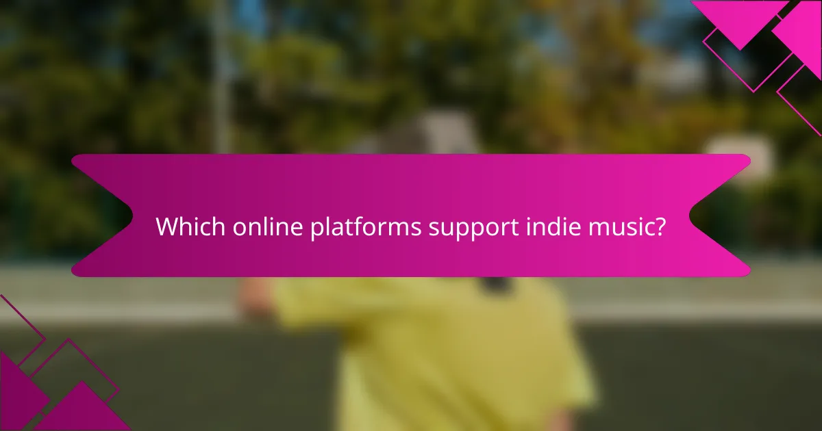 Which online platforms support indie music?